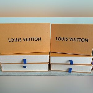 Authentic Louis Vuitton Small Medium Wallet Keychain Bracelet Orange Empty Box